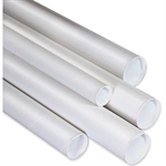 Picture for category <p>Attractive <strong>White Mailing Tubes</strong> are great for storing or shipping posters, blueprints etc.<br />3-ply spiral wound construction for strength.<br />White end caps (included) snap into place to hold contents secure.<br />Caps will not pop off during shipment.<br />Tubes are reusable and recyclable.<br />Sizes listed are usable space. Actual tube lengths are longer.</p>