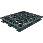 Picture for category <p>48" x 40" x 5 9/10"<br /><strong>Heavy-Duty Plastic Pallet</strong><br />Cruciform perimeter-base aids in heavy-duty block stacking.<br />4-way access is suitable for forklifts and pallet jacks.<br />Durable and reusable<br />Conforms to ISPM 15 regulation.<br />Environmentally-friendly product is made from 100% recycled plastic and is completely recyclable.<br />Static capacity: 17,600 pounds.<br />Dynamic capacity: 2,600-5,300 pounds.</p>