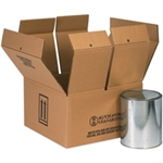 Picture for category <p>Ship hazardous material containers without <strong>foam inserts</strong>.<br />Containers fit snugly without using <strong>protective inner packaging</strong>.<br />Use these <strong>cartons to ship</strong> your own paint cans.<br />Cartons are printed with mandatory warning information.<br />"This side up" arrows are printed on 2 sides of carton.<br />Cartons ship and store flat to save space.<br />In accordance with CFR 49 178.601B, shipper is responsible for choosing the correct packaging for product and for final closure. CONSULT APPROPRIATE REGULATIONS.</p>