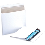 Picture for category <p>Strong chipboard mailers protect photos and documents during shipping.</p>
<ul>
<li>Manufactured from .020 white chipboard.</li>
<li>Light-weight to save on postage.</li>
<li>No additional stiffeners needed.</li>
<li>Gusset expands to hold items up to 1" wide.</li>
<li>Peel and seal closure.</li>
<li>Pull tab tear strip for easy opening.</li>
<li>Sold in case quantities.</li>
</ul>