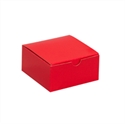 Picture of 4" x 4" x 2" Holiday Red Gift Boxes