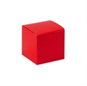 Picture of 4" x 4" x 4" Holiday Red Gift Boxes