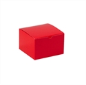 Picture of 6" x 6" x 4" Holiday Red Gift Boxes