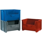 Picture for category <p>Ideal for recycling, storing parts, tools and warehouse items.</p>
<ul>
<li>Stack up to 6 bins high to create a sturdy storage system.</li>
<li>Constructed from injection molded HDPE.</li>
<li>Large label holder for easy content identification.</li>
</ul>