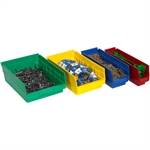 Picture for category <p>Organize your inventory with sturdy plastic bins.</p>
<ul>
<li>Nestable bins are manufactured from FDA compliant polypropylene resins.</li>
<li>Slotted label holder allows for easy insertion of label or identification card.</li>
<li>Built-in rear hanglock allows for bins to tilt out for complete access to contents when on shelving.</li>
<li>Bins are long-lasting, reusable, waterproof and unaffected by grease, oil and most chemicals.</li>
</ul>