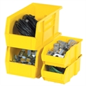 Picture of 7 3/8" x 4 1/8" x 3" Yellow Plastic Stack & Hang Bin Boxes