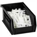 Picture of 7 3/8" x 4 1/8" x 3" Black Plastic Stack & Hang Bin Boxes