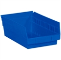 Picture of 11 5/8" x 6 5/8" x 4" Blue Plastic Shelf Bin Boxes