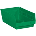 Picture of 11 5/8" x 6 5/8" x 4" Green Plastic Shelf Bin Boxes