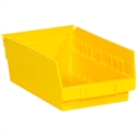 Picture of 11 5/8" x 6 5/8" x 4" Yellow Plastic Shelf Bin Boxes