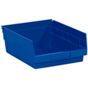 Picture of 11 5/8" x 8 3/8" x 4" Blue Plastic Shelf Bin Boxes