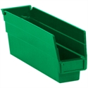 Picture of 11 5/8" x 2 3/4" x 4" Green Plastic Shelf Bin Boxes