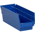 Picture of 11 5/8" x 4 1/8" x 4" Blue Plastic Shelf Bin Boxes