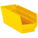 Picture of 11 5/8" x 4 1/8" x 4" Yellow Plastic Shelf Bin Boxes