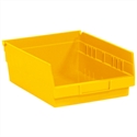 Picture of 11 5/8" x 8 3/8" x 4" Yellow Plastic Shelf Bin Boxes