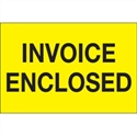 Picture of 2" x 3" - "Invoice Enclosed" (Fluorescent Yellow) Labels