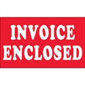 Picture of 3" x 5" - "Invoice Enclosed" Labels