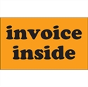Picture of 3" x 5" - "Invoice Inside" (Fluorescent Orange) Labels