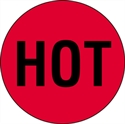 Picture of 2" Circle - "Hot" (Fluorescent Red) Labels