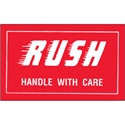 Picture of 3" x 5" - "Rush - Handle With Care" Labels