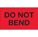 Picture of 3" x 5" - "Do Not Bend" (Fluorescent Red) Labels