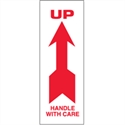 Picture of 2" x 8" - "Up - Handle With Care" Arrow Labels