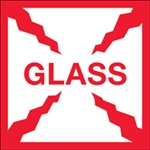 Picture of 4" x 4" - "Glass" Labels