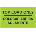 Picture of 3" x 5" - "Colocar Arriba Solamente" (Fluorescent Green) Bilingual Labels
