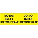 Picture of 3" x 10" - "Do Not Break Stretch Wrap" (Fluorescent Yellow) Labels