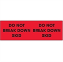 Picture of 3" x 10" - "Do Not Break Down Skid" (Fluorescent Red) Labels