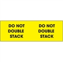 Picture of 3" x 10" - "Do Not Double Stack" (Fluorescent Yellow) Labels