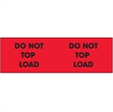 Picture of 3" x 10" - "Do Not Top Load" (Fluorescent Red) Labels