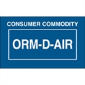 Picture of 1 3/8" x 2 1/4" - "Consumer Commodity ORM-D-AIR" Labels