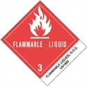 Picture of 4" x 4 3/4" - "Flammable Liquids, N.O.S." Labels