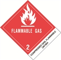 Picture of 4" x 4 3/4" - "Compressed Gases, Flammable, N.O.S." Labels