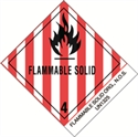 Picture of 4" x 4 3/4" - "Flammable Solids, N.O.S." Labels