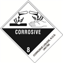 Picture of 4" x 4 3/4" - "Corrosive Liquids, N.O.S." Labels
