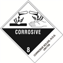 Picture of 4" x 4 3/4" - "Corrosive Solids, N.O.S." Labels