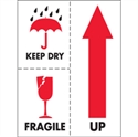 Picture of 3" x 4" - "Keep Dry Fragile" Labels