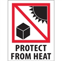 Picture of 3" x 4" - "Protect from Heat" Labels