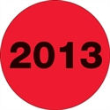 Picture of 2" Circle - "2013" (Fluorescent Red) Year Labels