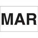 Picture of 2" x 3" - "MAR" (White) Months of the Year Labels