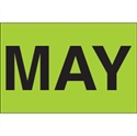 Picture of 2" x 3" - "MAY" (Fluorescent Green) Months of the Year Labels