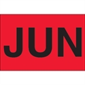 Picture of 2" x 3" - "JUN" (Fluorescent Red) Months of the Year Labels