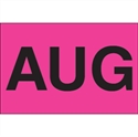 Picture of 2" x 3" - "AUG" (Fluorescent Pink) Months of the Year Labels