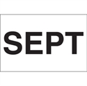 Picture of 2" x 3" - "SEPT" (White) Months of the Year Labels