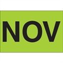 Picture of 2" x 3" - "NOV" (Fluorescent Green) Months of the Year Labels