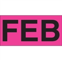 Picture of 3" x 6" - "FEB" (Fluorescent Pink) Months of the Year Labels