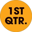 Picture of 2" Circle - "1ST QTR." (Fluorescent Orange) Quarter Labels