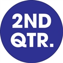 Picture of 2" Circle - "2ND QTR." (Dark Blue) Quarter Labels